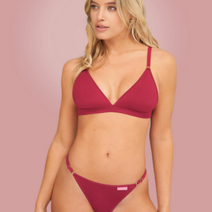 CONJUNTO TRIANGULO SIN COPA Y VEDETINA MICROFIBRA MARCELA KOURY 5484